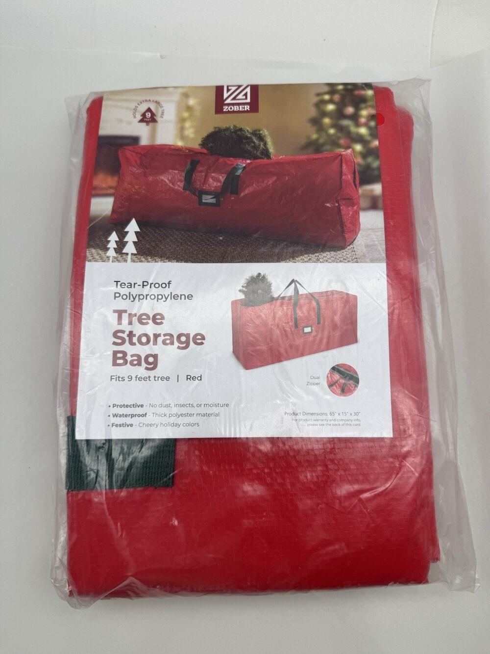 Zober Large Christmas Tree Storage Bag Fits Up to 9 ft Tall Disassembled Trees